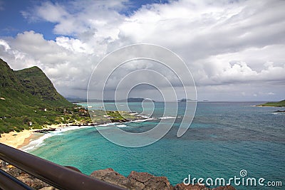 Picturesque aerial view of Tinianâ€™s coast, Northern Mariana Islands Stock Photo